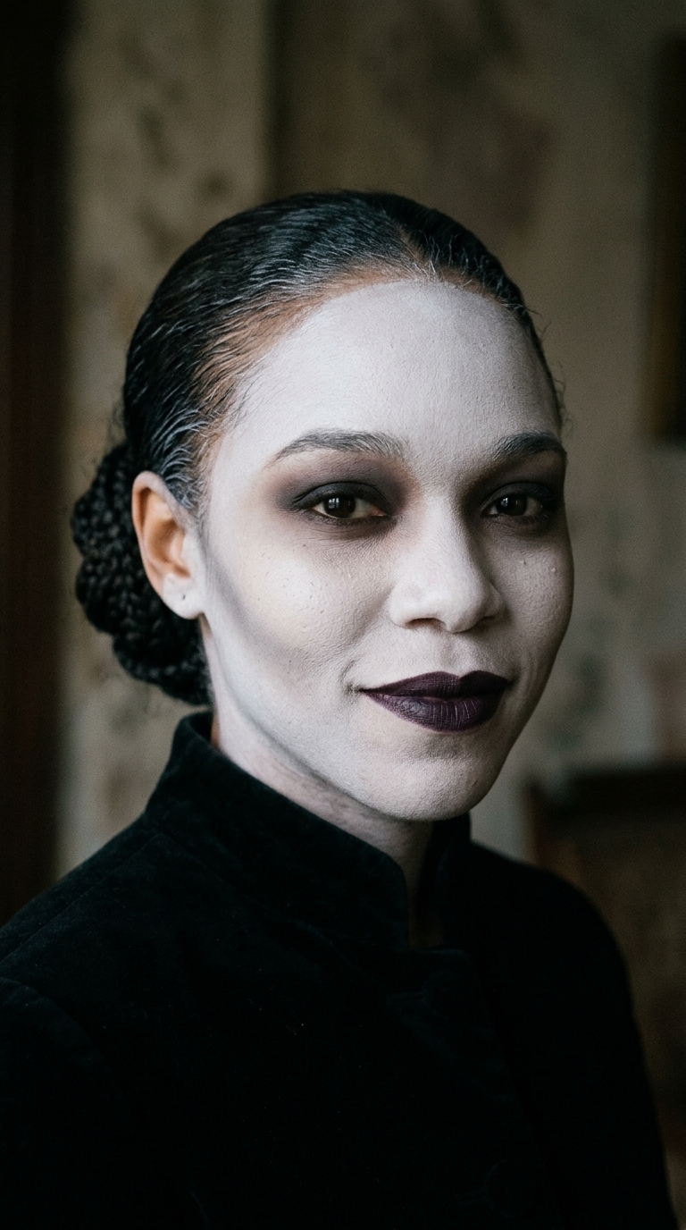 AI-generated vampire makeup sample